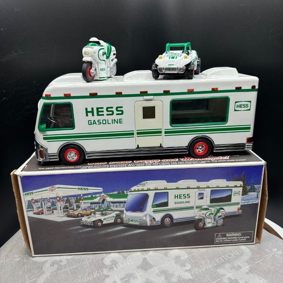 Hess Recreation Van Dune Buggy Motorcycle Lights 1998 Loading Ramp Friction Moto - Picture 10 of 10